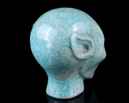 Nicedony 3.0" Amazonite Hand Carved Crystal Elf Alien Sculpture - View 5