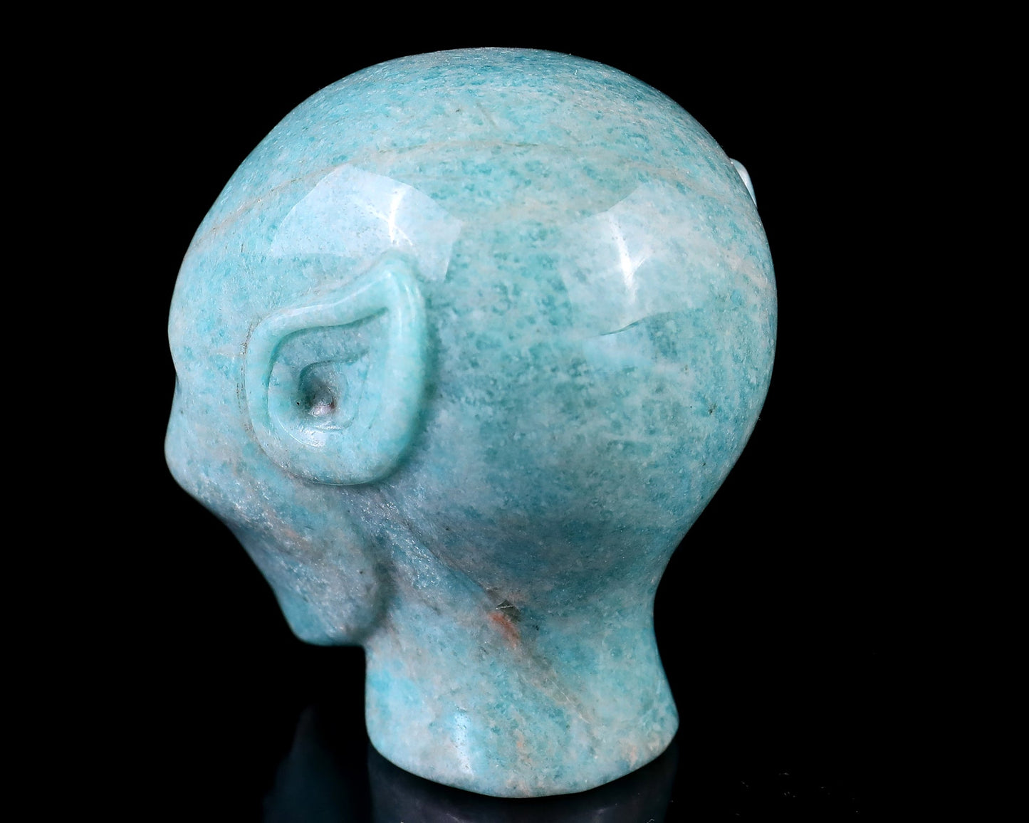 Nicedony 3.0" Amazonite Hand Carved Crystal Elf Alien Sculpture - View 7