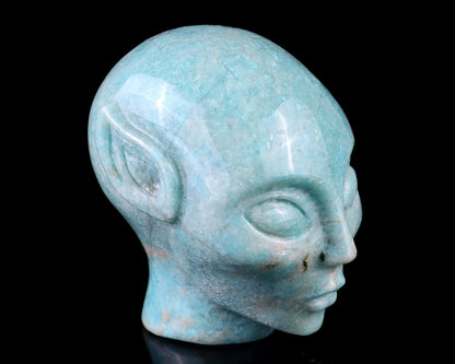Nicedony 3.0" Amazonite Hand Carved Crystal Elf Alien Sculpture - View 3