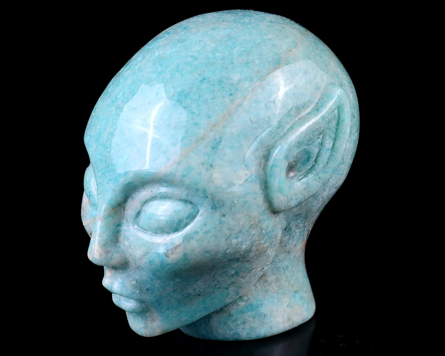 Nicedony 3.0" Amazonite Hand Carved Crystal Elf Alien Sculpture - View 10