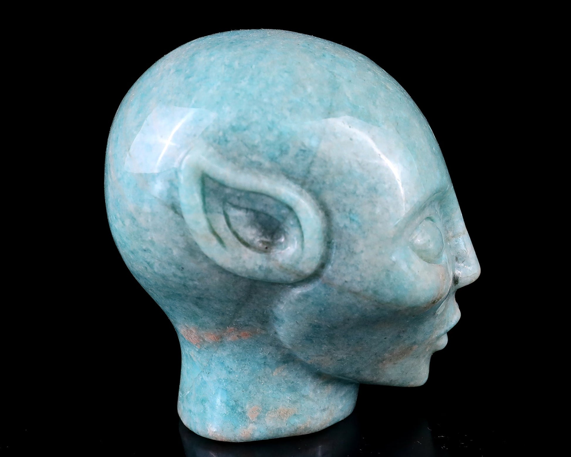 Nicedony 3.0" Amazonite Hand Carved Crystal Elf Alien Sculpture - View 4