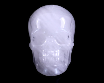 Nicedony 3.0" Angolan Quartz Hand Carved Realistic Skull Sculpture - View 2
