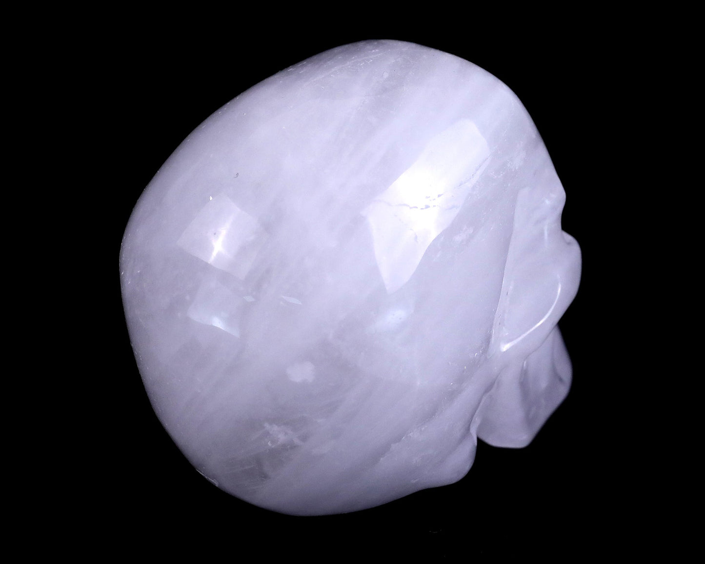Nicedony 3.0" Angolan Quartz Hand Carved Realistic Skull Sculpture - View 4