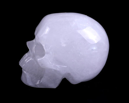 Nicedony 3.0" Angolan Quartz Hand Carved Realistic Skull Sculpture - View 7