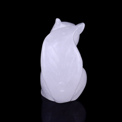 Nicedony 3.0" Angolan Quartz Hand Carved Crystal Squirrel Sculpture - View 3