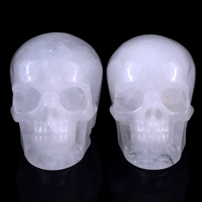 Nicedony 3.0" Angolan Quartz Rock Hand Carved Realistic Skull - View 3