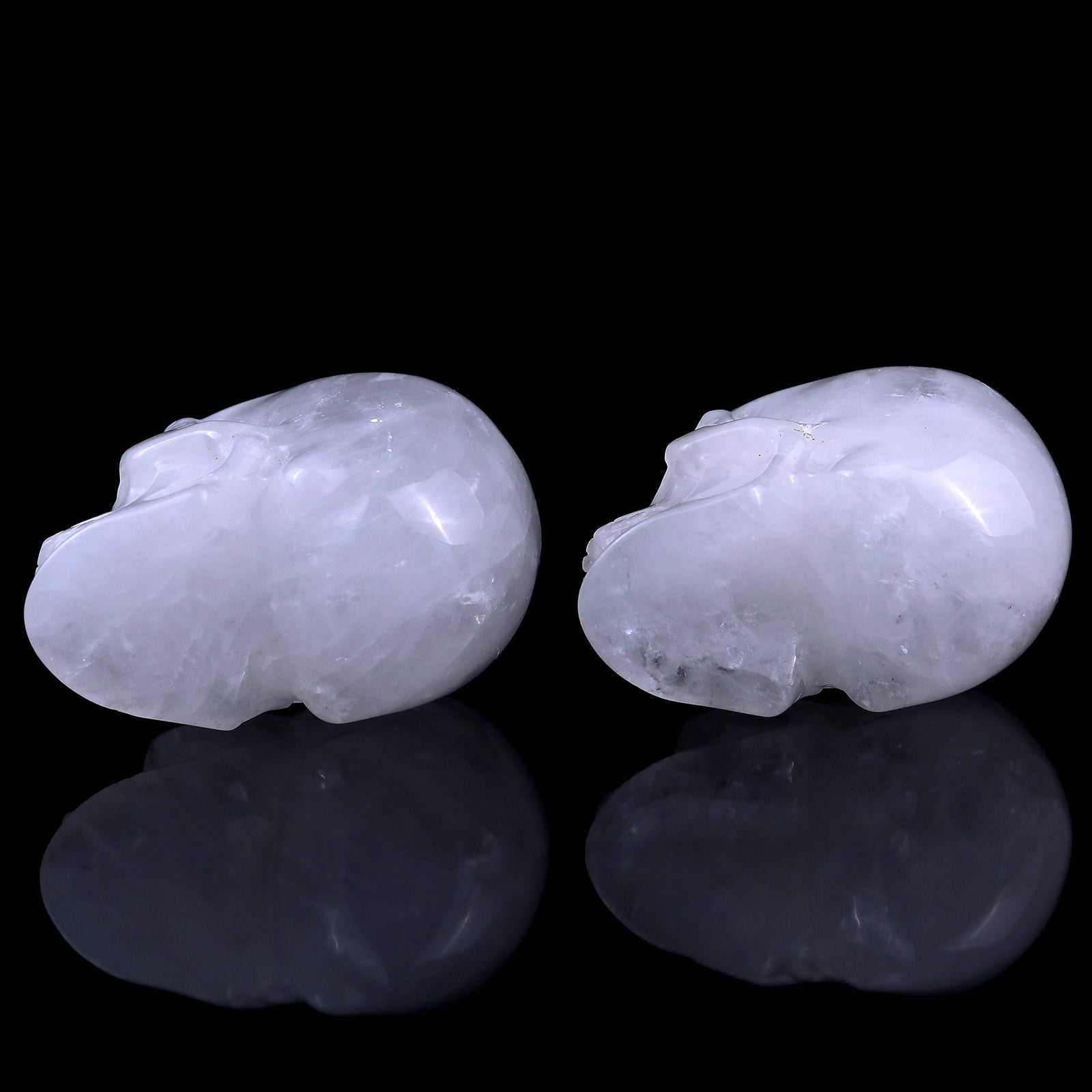 Nicedony 3.0" Angolan Quartz Rock Hand Carved Realistic Skull - View 7