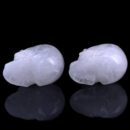 Nicedony 3.0" Angolan Quartz Rock Hand Carved Realistic Skull - View 7