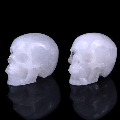 Nicedony 3.0" Angolan Quartz Rock Hand Carved Realistic Skull - View 4