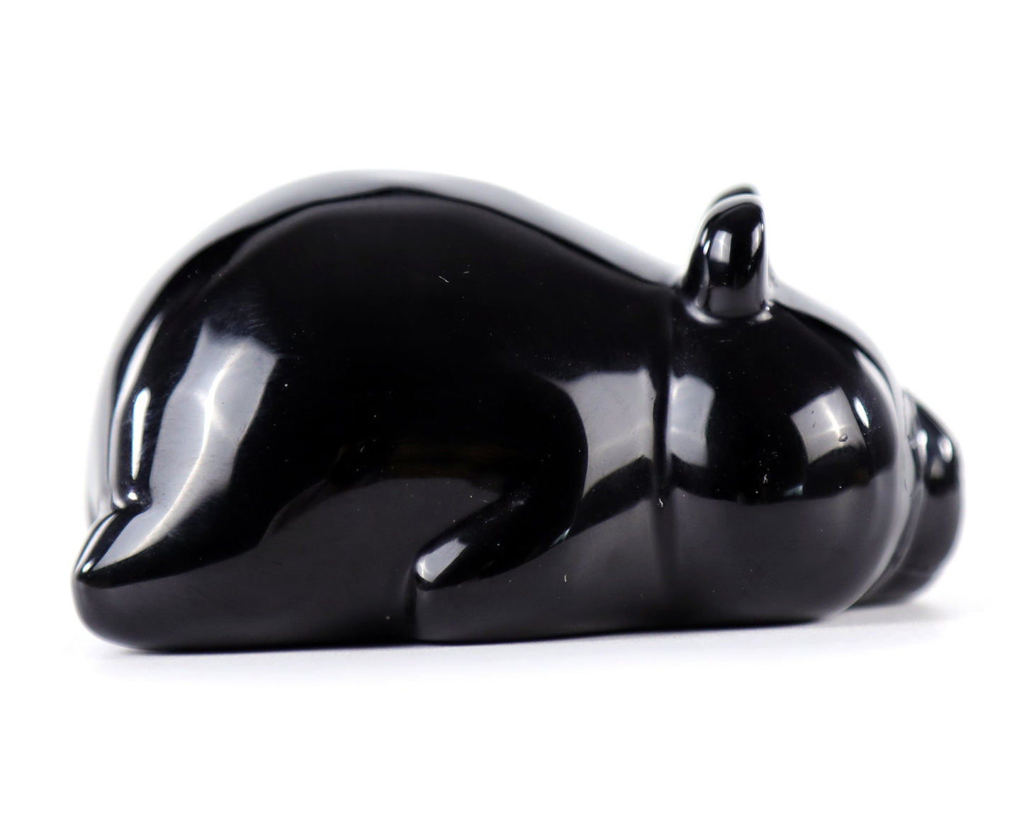 Nicedony 3.0" Black Obsidian Hand Carved Crystal Panda Sculpture - View 3