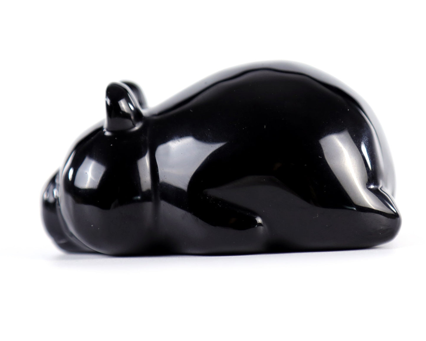 Nicedony 3.0" Black Obsidian Hand Carved Crystal Panda Sculpture - View 5