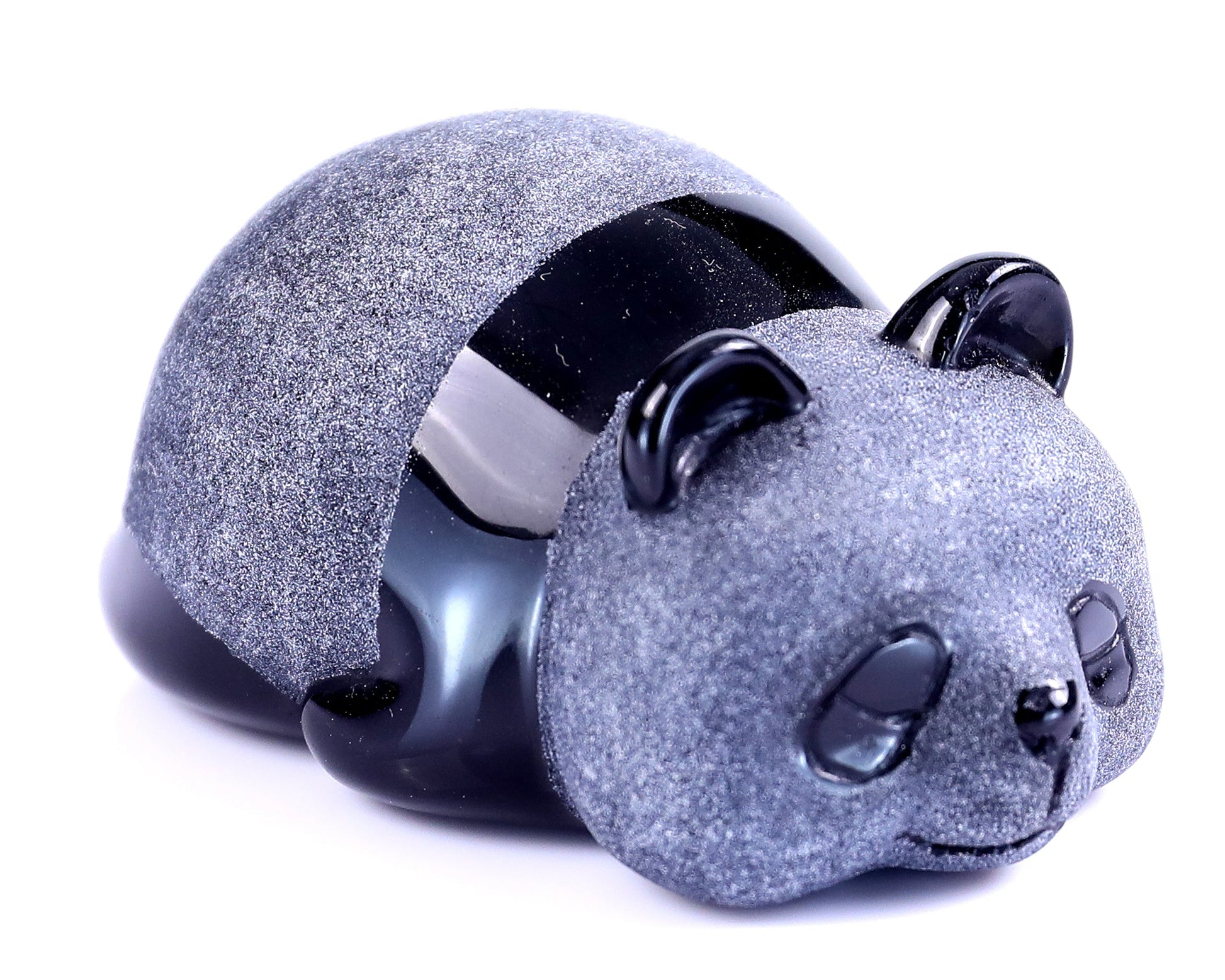 Nicedony 3.0" Black Obsidian Hand Carved Crystal Panda Sculpture - View 10