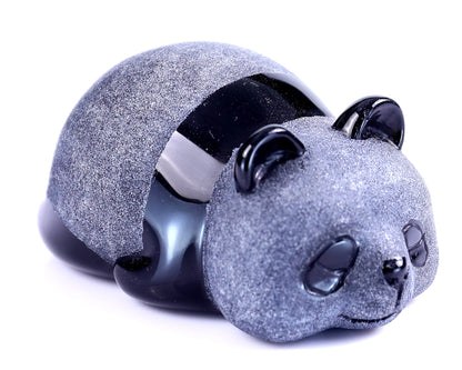 Nicedony 3.0" Black Obsidian Hand Carved Crystal Panda Sculpture - View 10