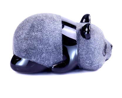 Nicedony 3.0" Black Obsidian Hand Carved Crystal Panda Sculpture - View 12