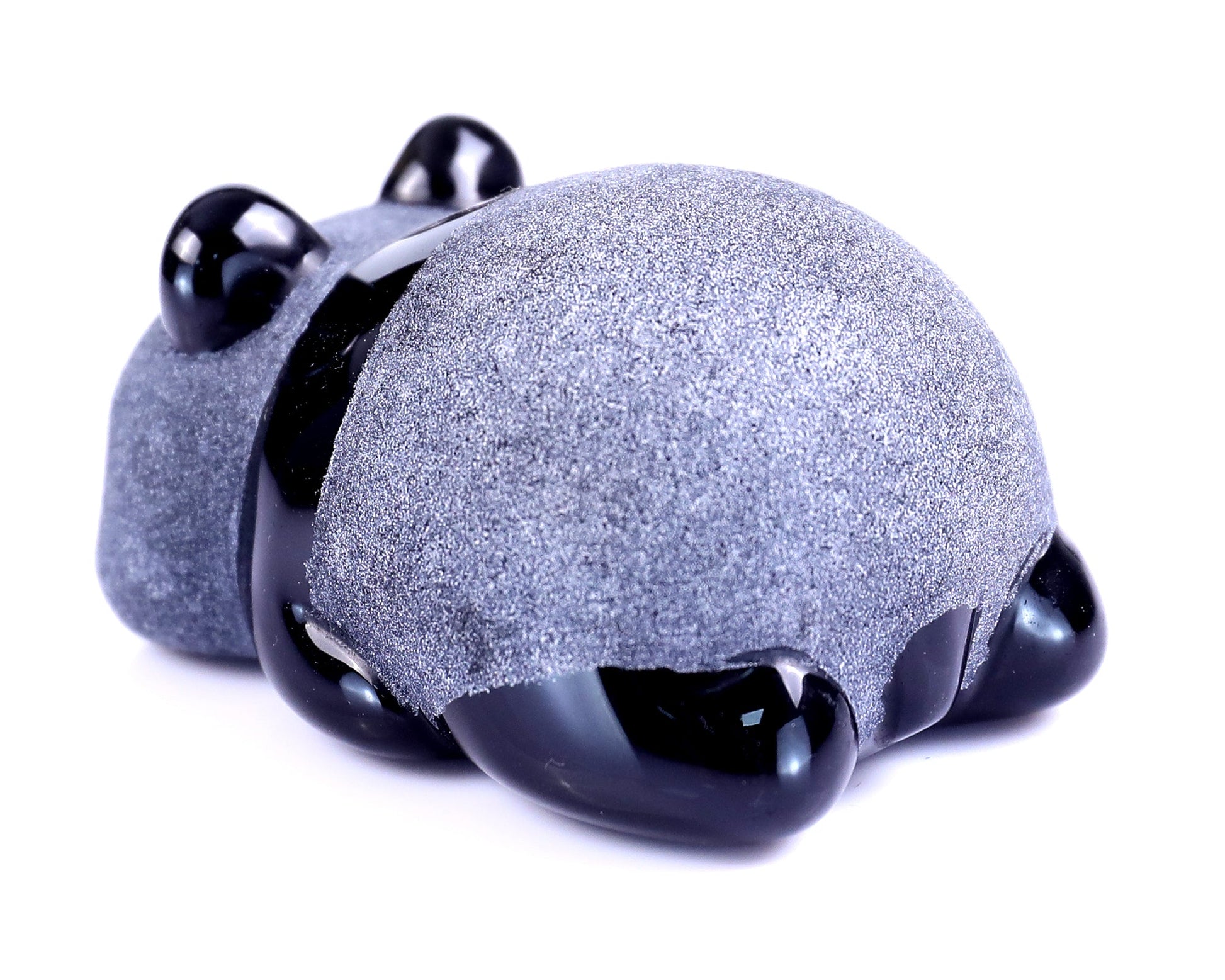 Nicedony 3.0" Black Obsidian Hand Carved Crystal Panda Sculpture - View 15