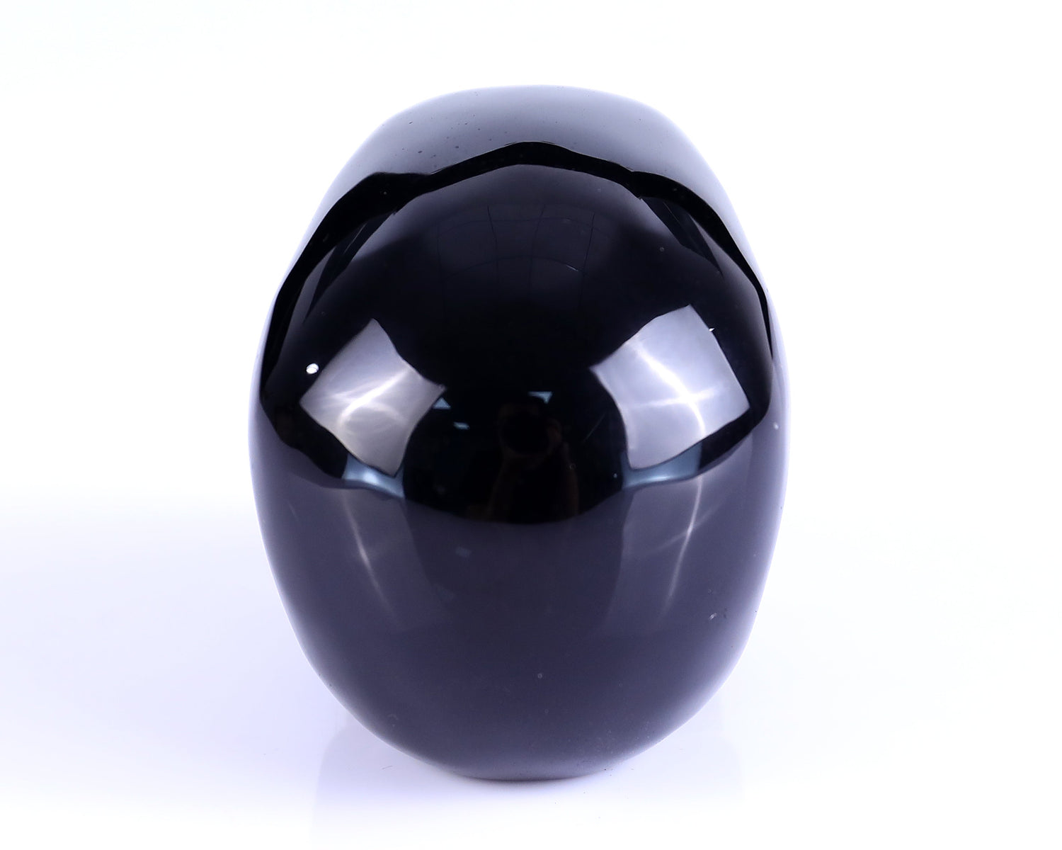 Nicedony 3.0" Black Obsidian Hand Carved Realistic Skull Sculpture (SKU: 5100156) - Photo 4