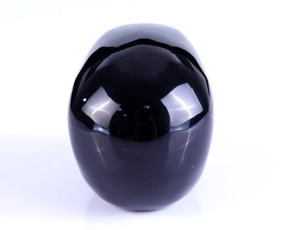 Nicedony 3.0" Black Obsidian Hand Carved Realistic Skull Sculpture - View 4