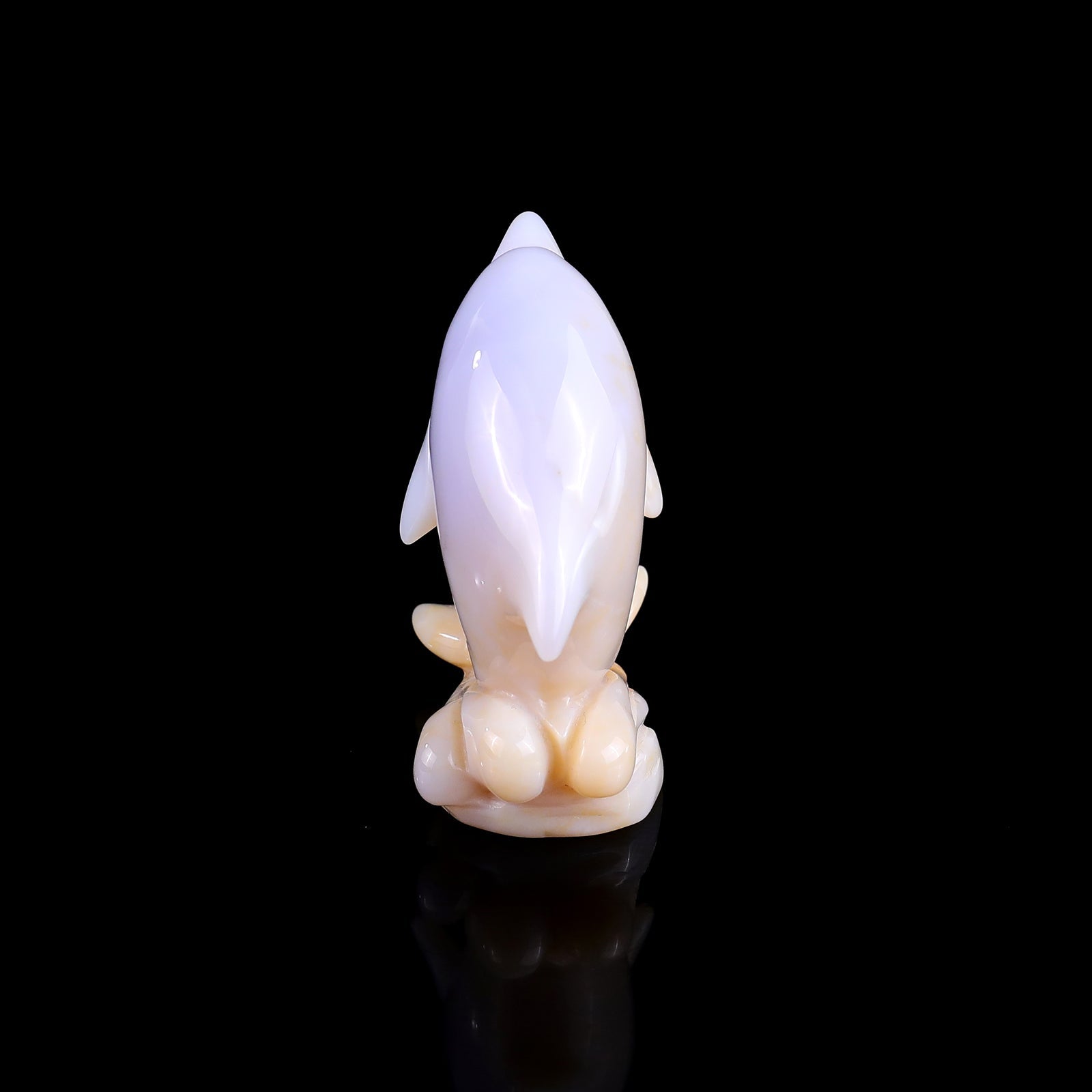 Nicedony 3.0" Blue Chalcedony Hand Carved Crystal Dolphin Sculpture - View 14