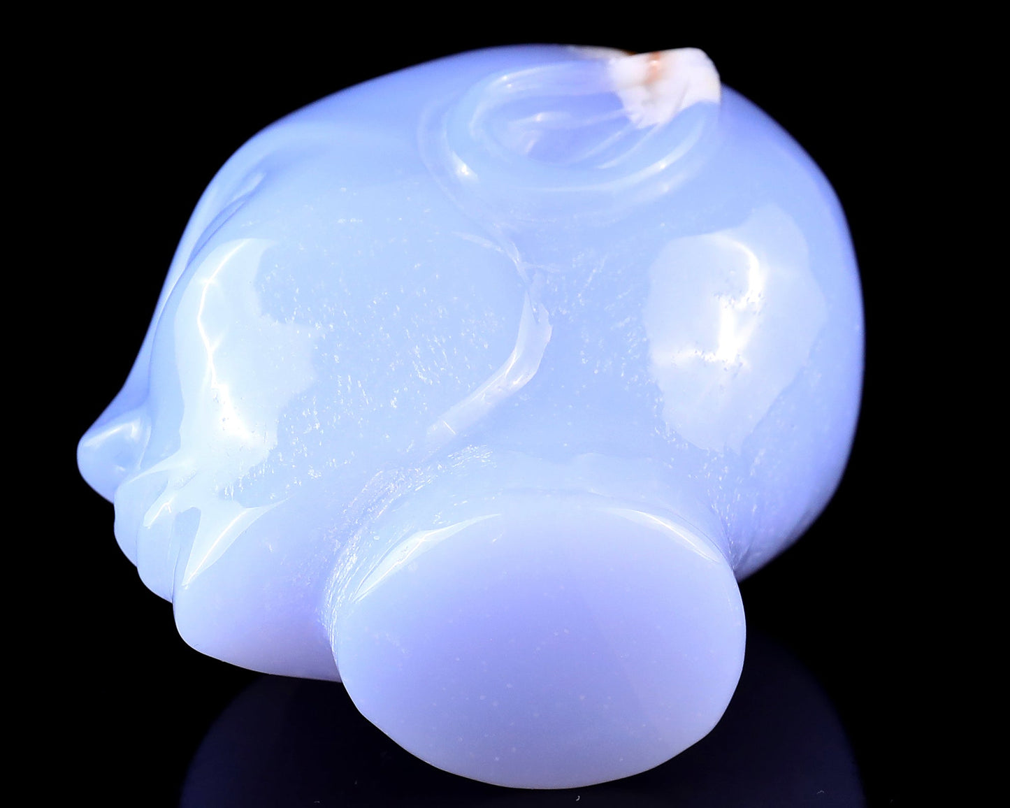 Nicedony 3.0" Blue Chalcedony Hand Carved Crystal Elf Alien Sculpture - View 10