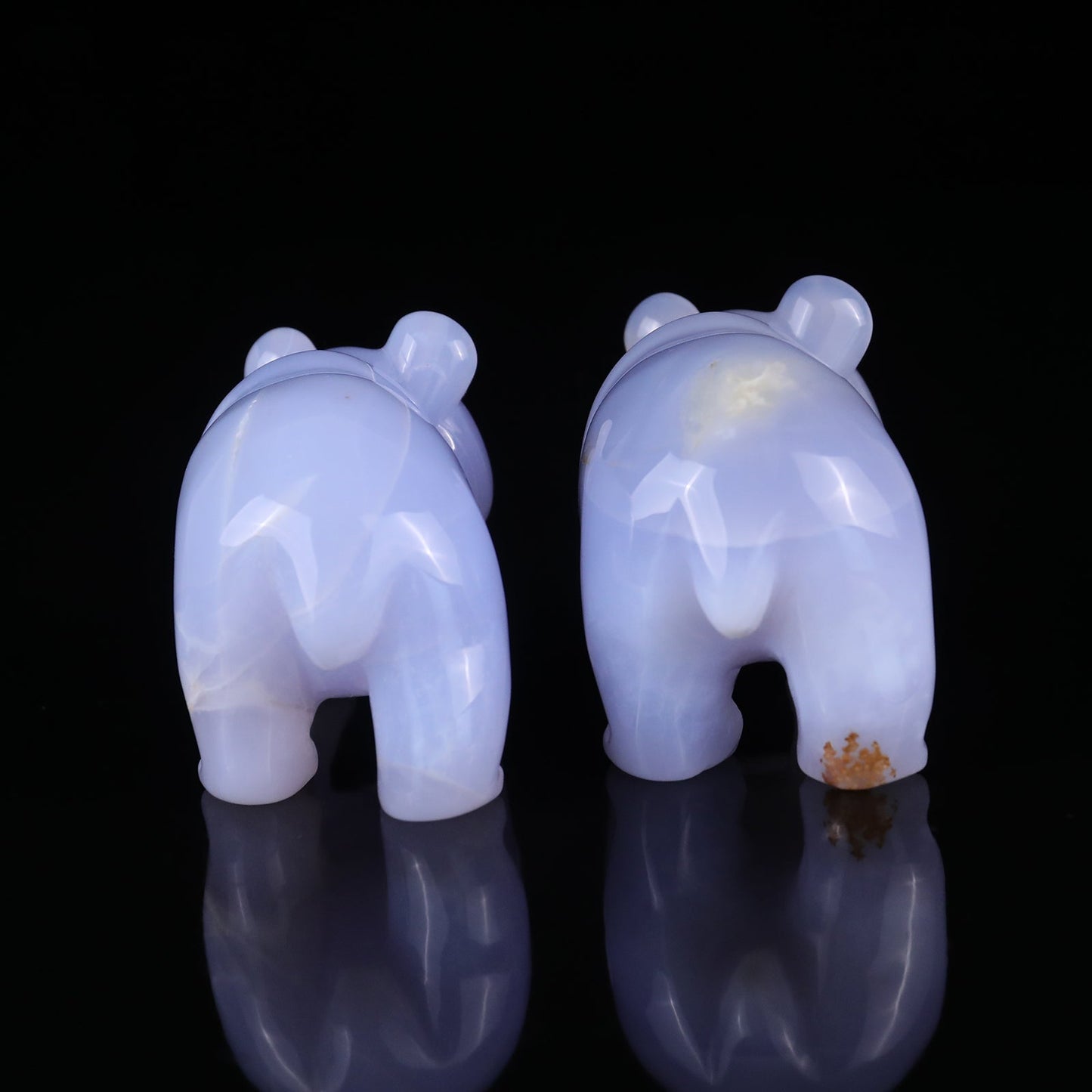 Nicedony 3.0" Blue Chalcedony Hand Carved Crystal Panda Sculpture - View 6
