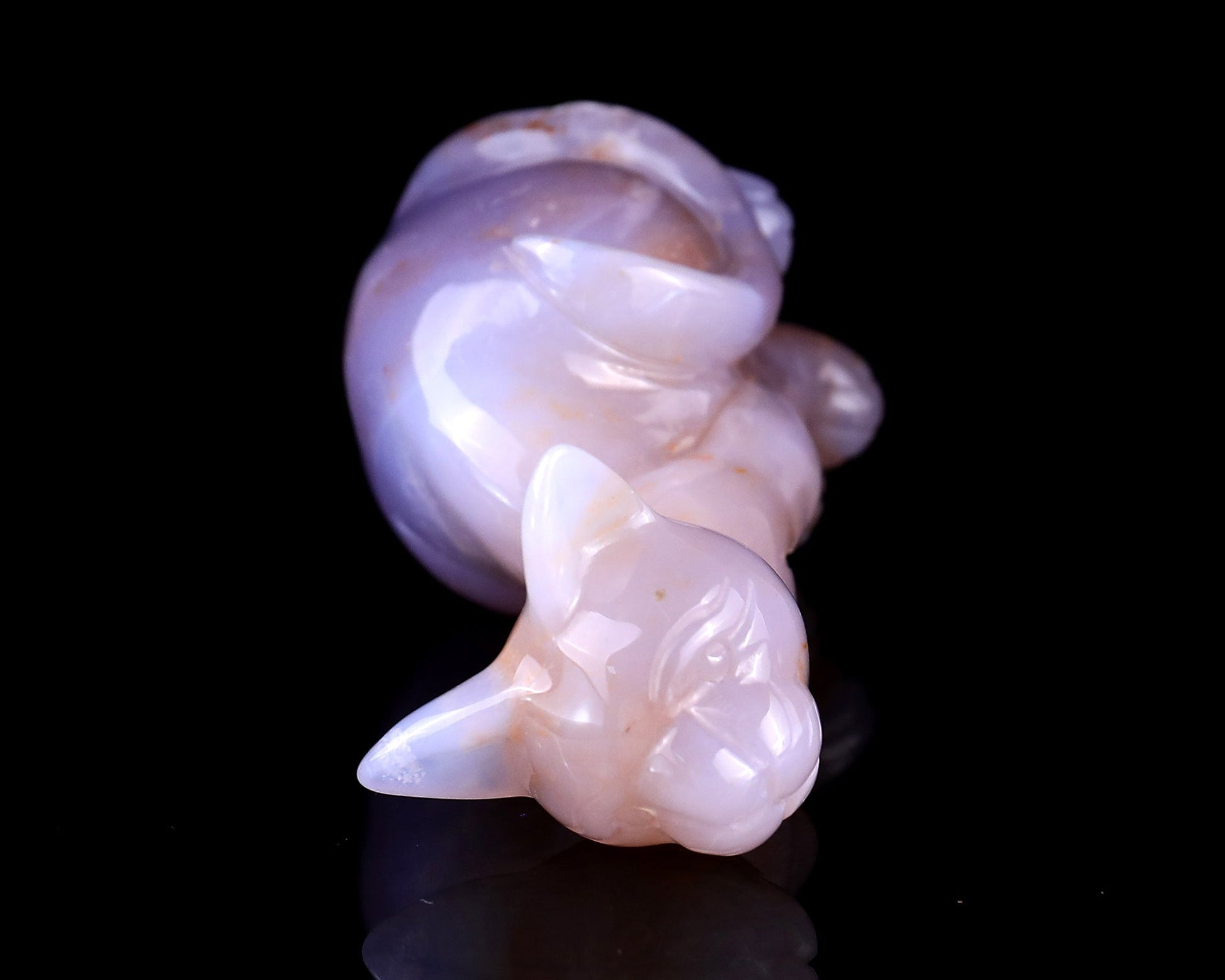 Nicedony 3.0" Chalcedony Hand Carved Crystal Cat Sculpture - View 16