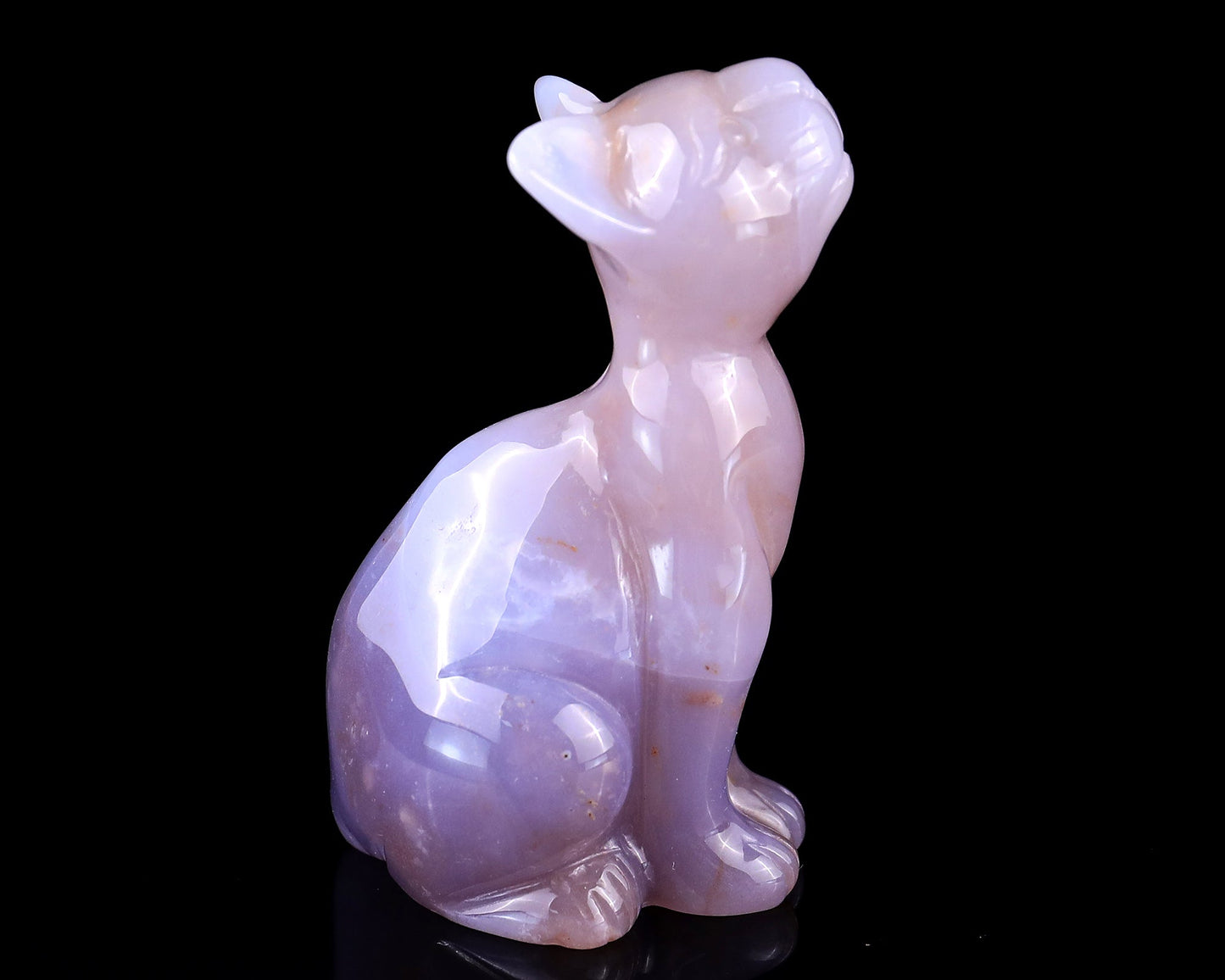 Nicedony 3.0" Chalcedony Hand Carved Crystal Cat Sculpture - View 10