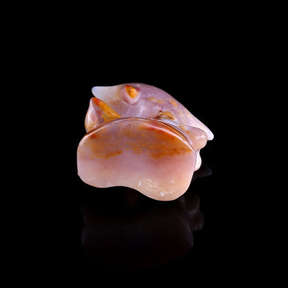 Nicedony 3.0" Chalcedony Hand Carved Crystal Dolphin Sculpture - View 17