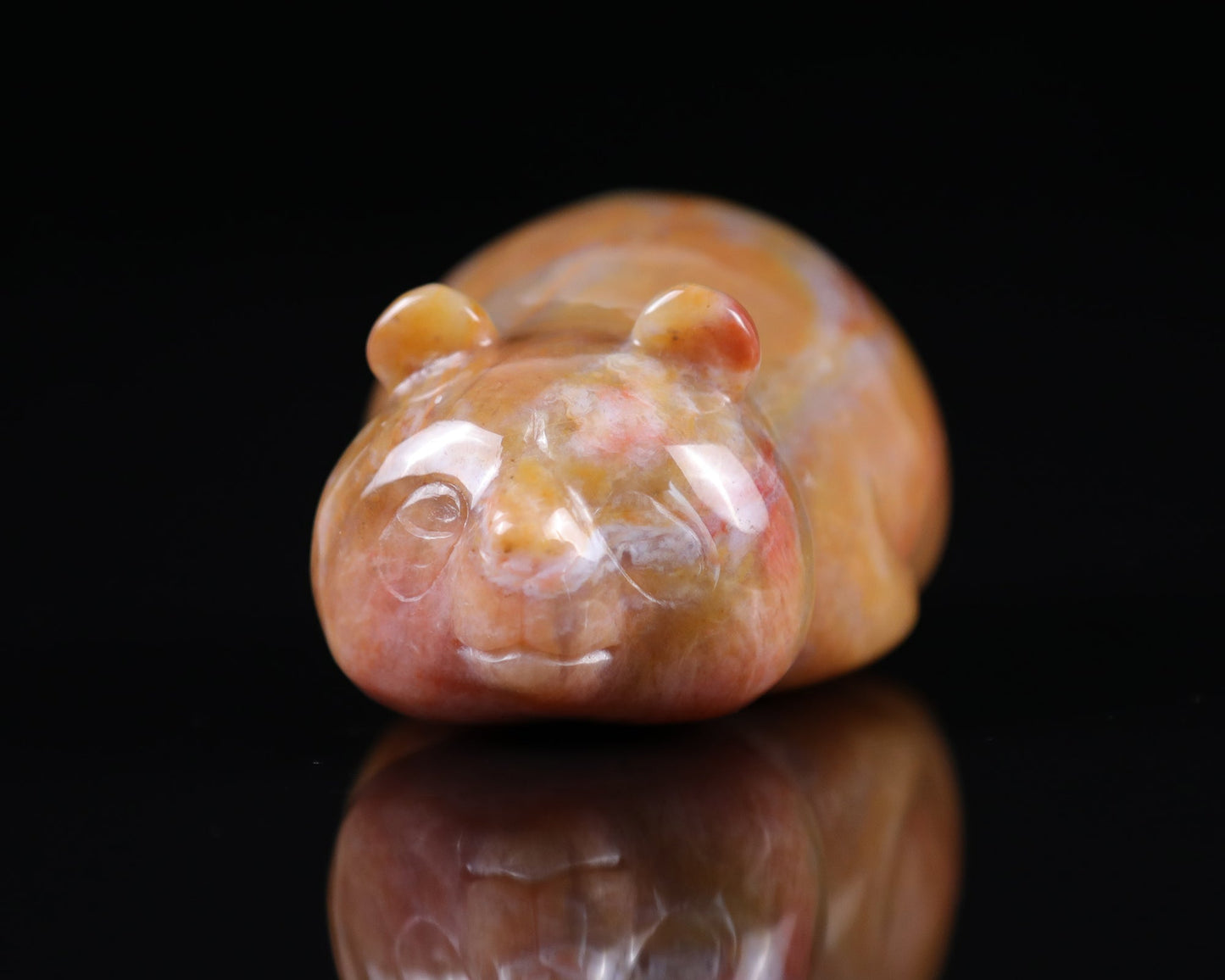 Nicedony 3.0" Chalcedony Hand Carved Crystal Panda Sculpture - View 5