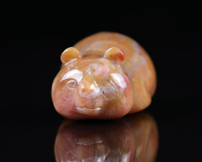 Nicedony 3.0" Chalcedony Hand Carved Crystal Panda Sculpture - View 5