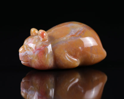 Nicedony 3.0" Chalcedony Hand Carved Crystal Panda Sculpture - View 7