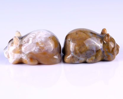 Nicedony 3.0" Chalcedony Hand Carved Crystal Panda Sculpture - View 13