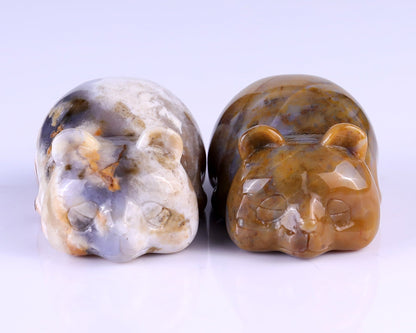 Nicedony 3.0" Chalcedony Hand Carved Crystal Panda Sculpture - View 11