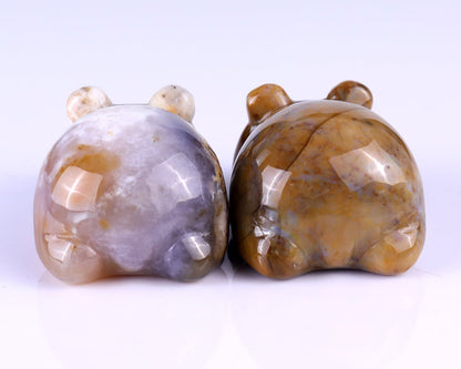 Nicedony 3.0" Chalcedony Hand Carved Crystal Panda Sculpture - View 14