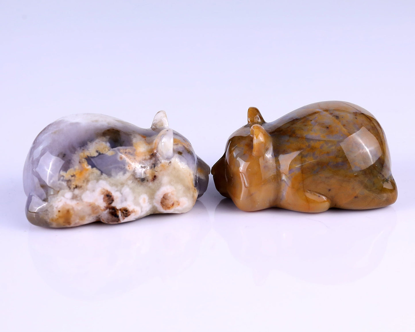 Nicedony 3.0" Chalcedony Hand Carved Crystal Panda Sculpture - View 12