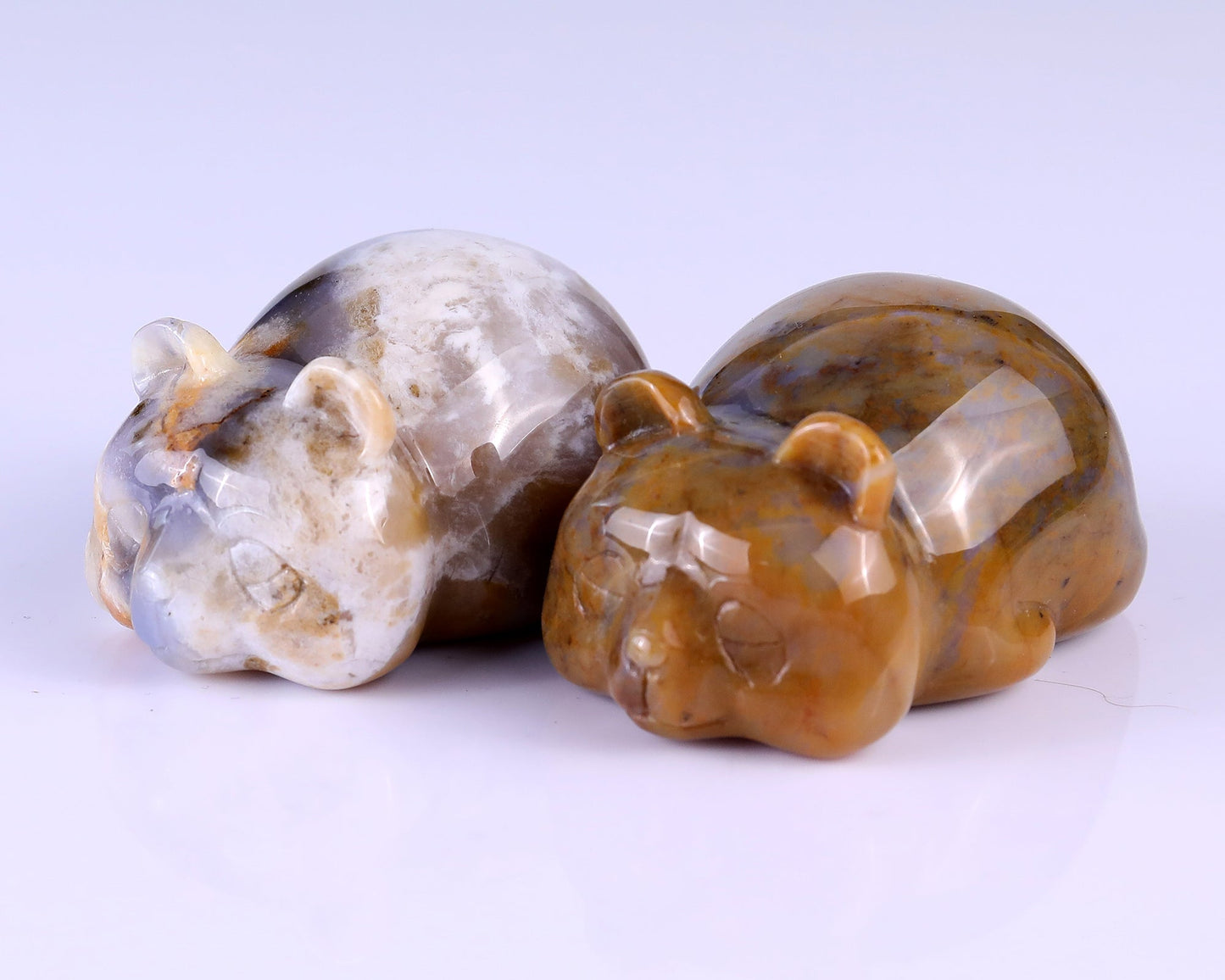 Nicedony 3.0" Chalcedony Hand Carved Crystal Panda Sculpture - View 10