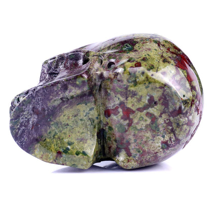 Nicedony 3.0" Dragon Blood Jasper Hand Carved Realistic Skull - View 5