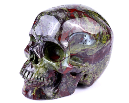 Nicedony 3.0" Dragon Blood Jasper Hand Carved Realistic Skull - View 14
