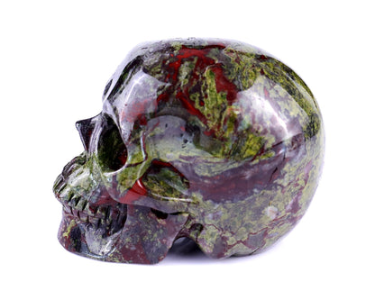 Nicedony 3.0" Dragon Blood Jasper Hand Carved Realistic Skull - View 11