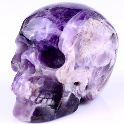 Nicedony 3.0" Dream Amethyst Hand Carved Realistic Skull Sculpture - View 7