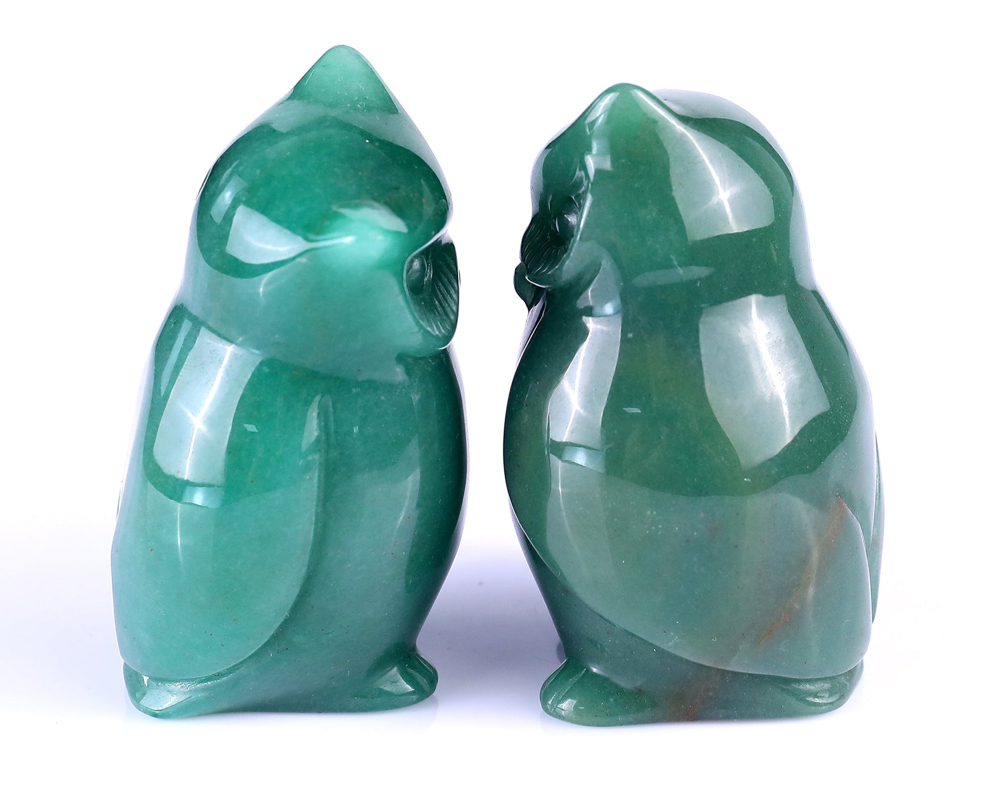 Nicedony 3.0" Green Aventurine Hand Carved Crystal Owl Sculpture - View 3