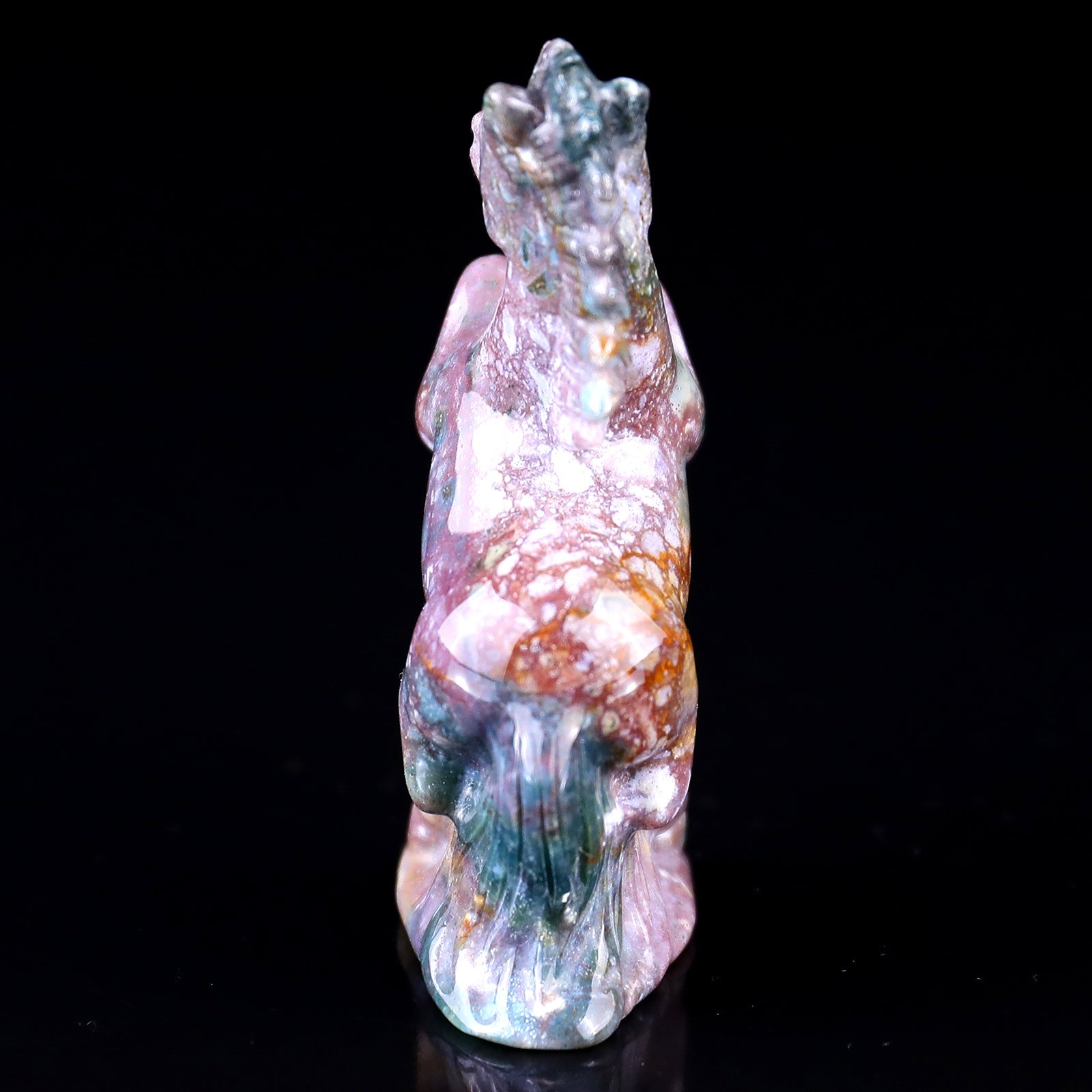 Nicedony 3.0" Indian Agate Hand Carved Crystal Horse Sculpture - View 5