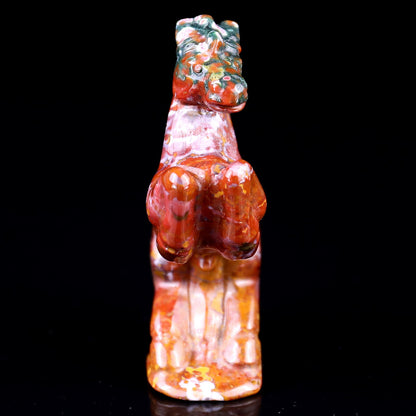 Nicedony 3.0" Indian Agate Hand Carved Crystal Horse Sculpture - View 9