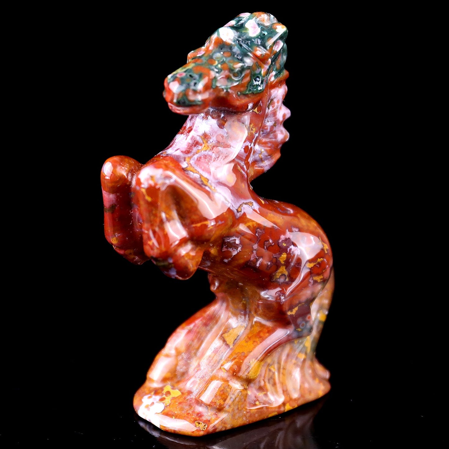 Nicedony 3.0" Indian Agate Hand Carved Crystal Horse Sculpture - View 14