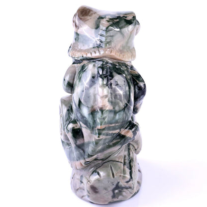 Nicedony 3.0" Jiulong Jade Hand Carved Crystal Lizard Sculpture - View 5