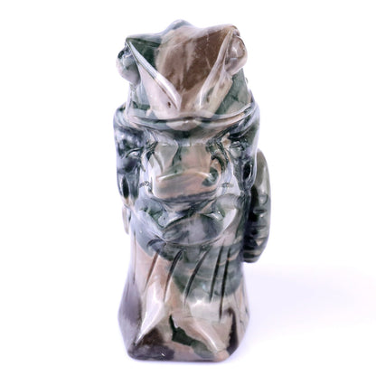 Nicedony 3.0" Jiulong Jade Hand Carved Crystal Lizard Sculpture - View 2