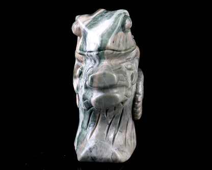 Nicedony 3.0" Jiulong Jade Hand Carved Crystal Lizard Sculpture - View 2
