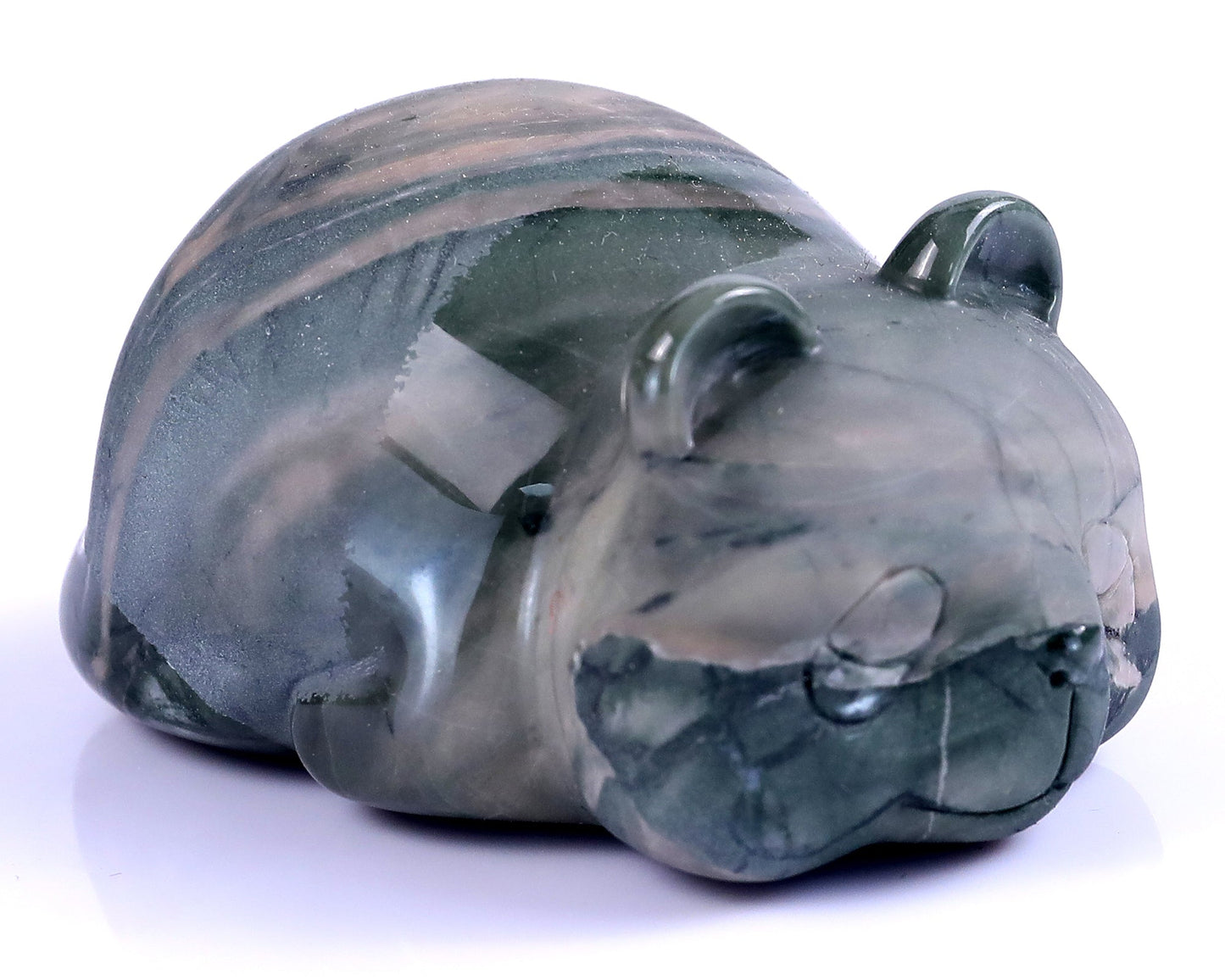 Nicedony 3.0" Jiulong Jade Hand Carved Crystal Panda Sculpture - View 10