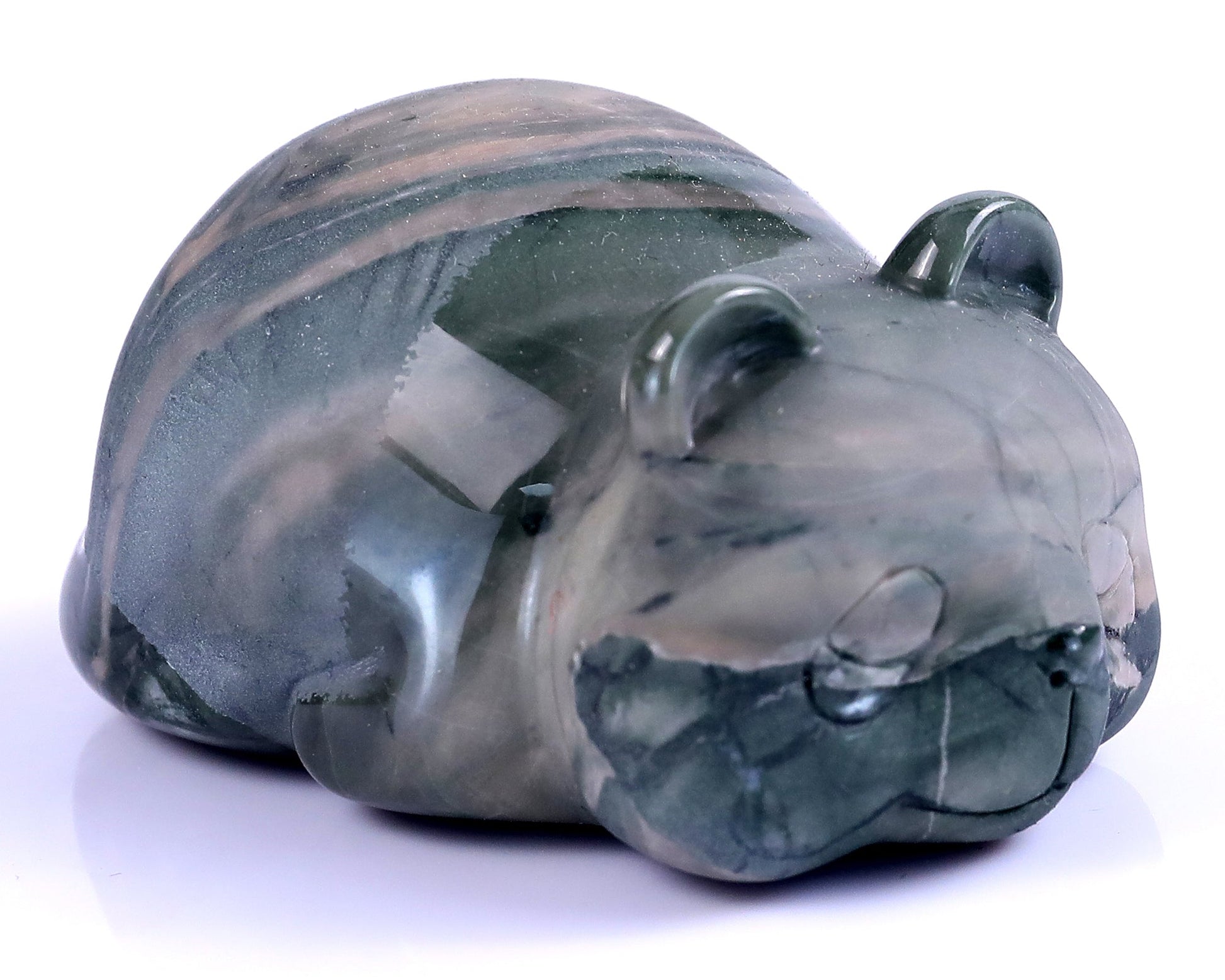 Nicedony 3.0" Jiulong Jade Hand Carved Crystal Panda Sculpture - View 10