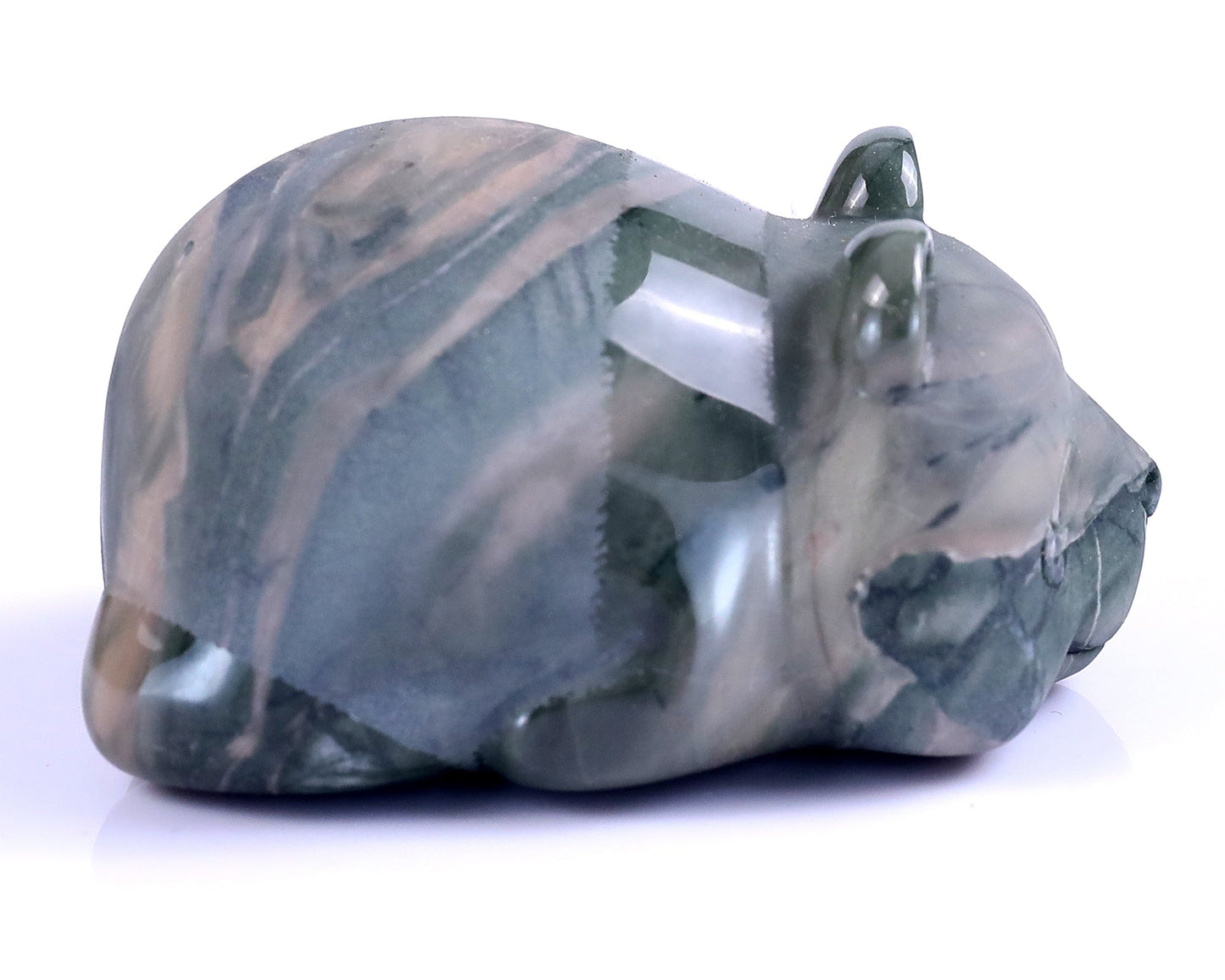 Nicedony 3.0" Jiulong Jade Hand Carved Crystal Panda Sculpture - View 12
