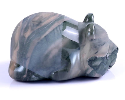 Nicedony 3.0" Jiulong Jade Hand Carved Crystal Panda Sculpture - View 12